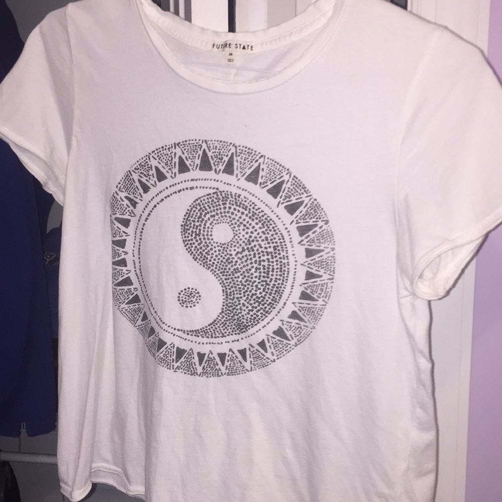 UO boxy ying yang tee